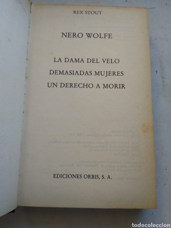 Libros de segunda mano: LA DAMA DEL VELO/REX STOUT - Foto 2