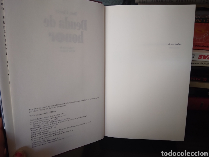 Libros de segunda mano: Deuda de honor - Foto 5