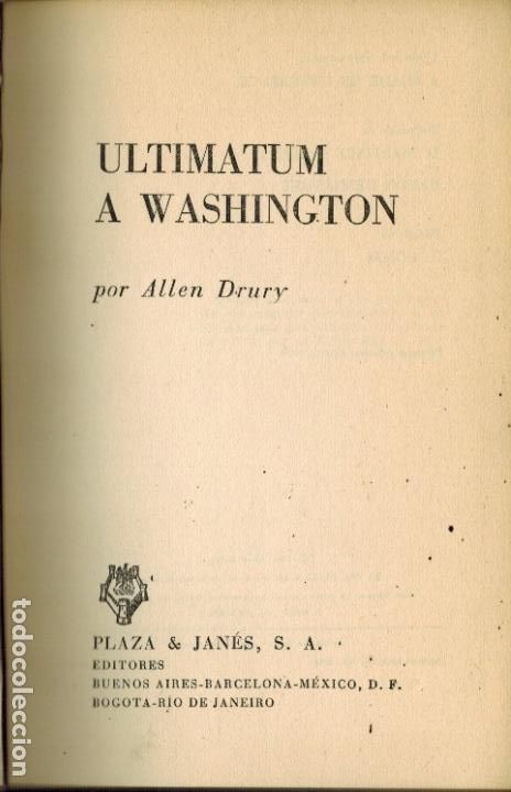 Libros de segunda mano: ULTIMATUM A WASHINGTON - Foto 1