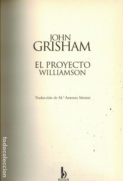 Libros de segunda mano: EL PROYECTO WILLIAMSON - Foto 1