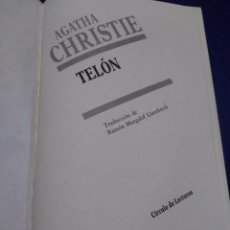 Libros de segunda mano: AGATHA CHRISTIE ”TELÓN” - CÍRCULO DE LECTORES 1991