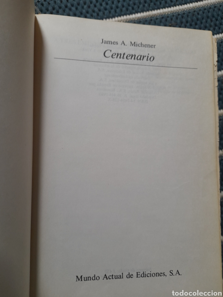 Libros de segunda mano: Centenario. James A. Michener - Foto 2