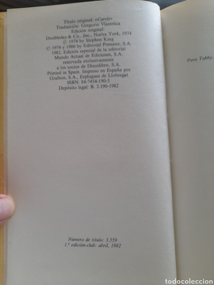 Libros de segunda mano: Carrie. Stephen King - Foto 3