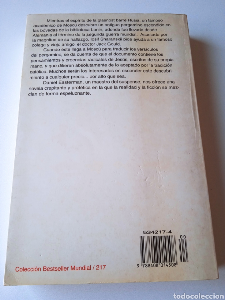 Libros de segunda mano: Libro EL TESTAMENTO DE JUDAS. Daniel Easterman. Editorial Planeta 1995. - Foto 2