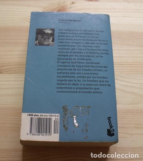 Libros de segunda mano: Libro Deuda de honor - Tom Clancy - Booket - Foto 2