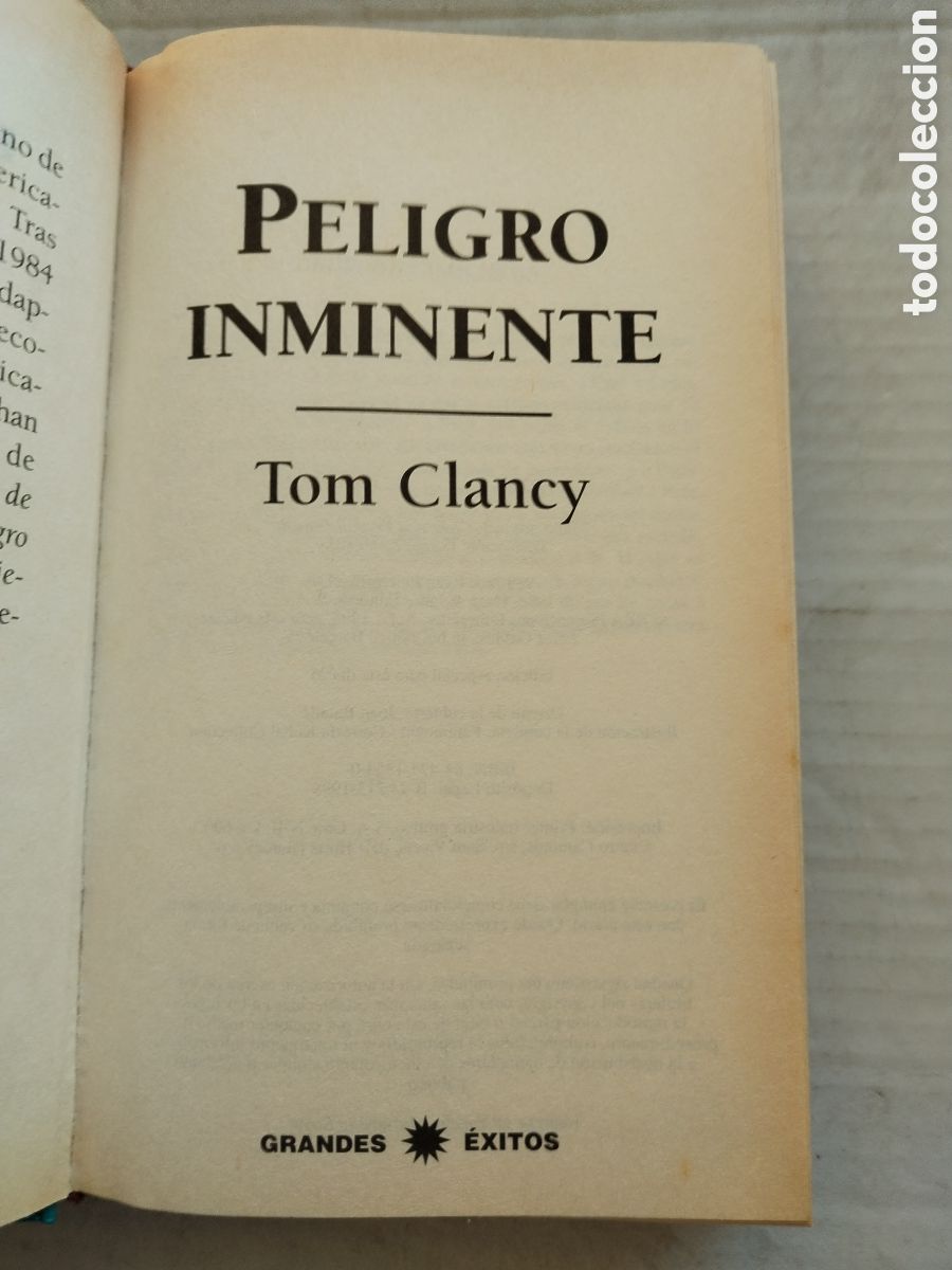 Libros de segunda mano: PELIGRO INMINENTE/TOM CLANCY - Foto 2