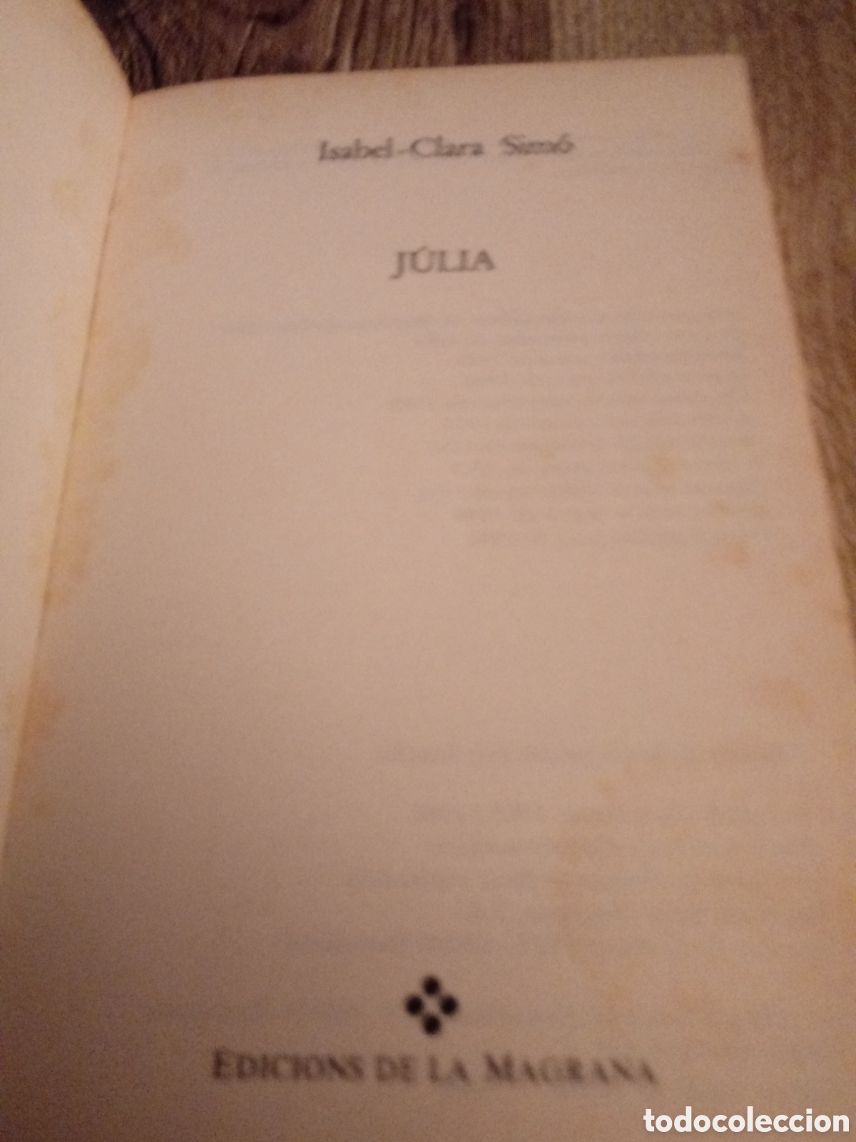 Libros de segunda mano: Julia de Isabel Clara Simo - Foto 2