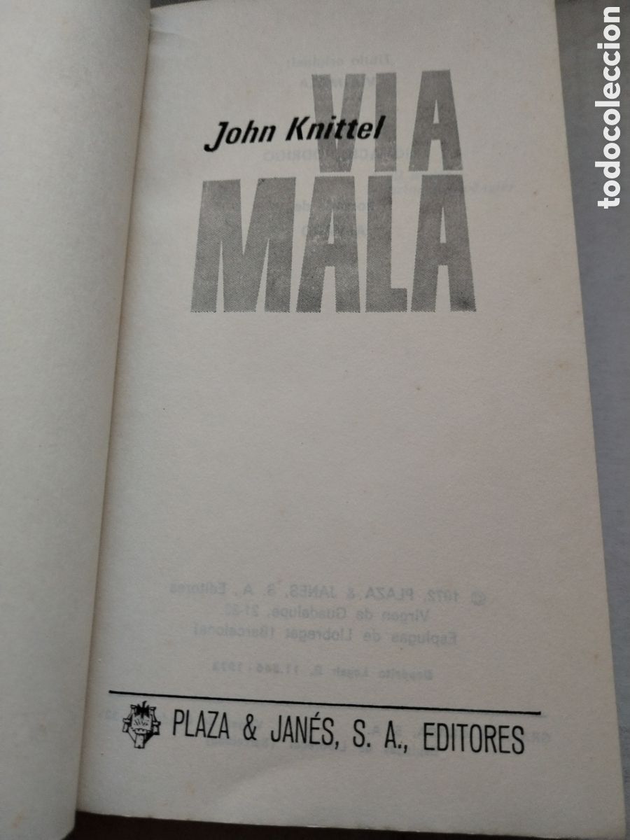 Libros de segunda mano: V&Iacute;A MALA/JOHN KNITTEL - Foto 2