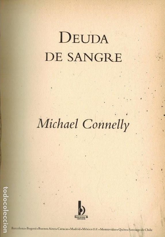Libros de segunda mano: DEUDA DE SANGRE - Foto 1