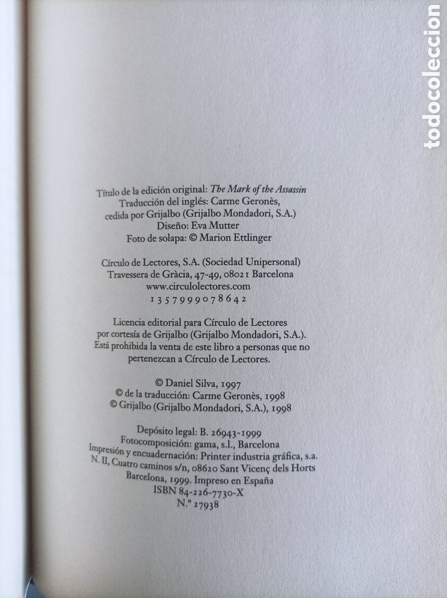 Libros de segunda mano: La marca del asesino / Daniel Silva - Foto 4