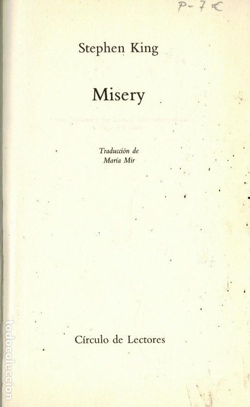 Libros de segunda mano: MISERY - Foto 1