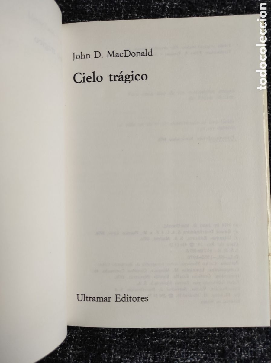 Libros de segunda mano: CIELO TR&Aacute;GICO, / JOHN D.MACDONALD - Foto 3