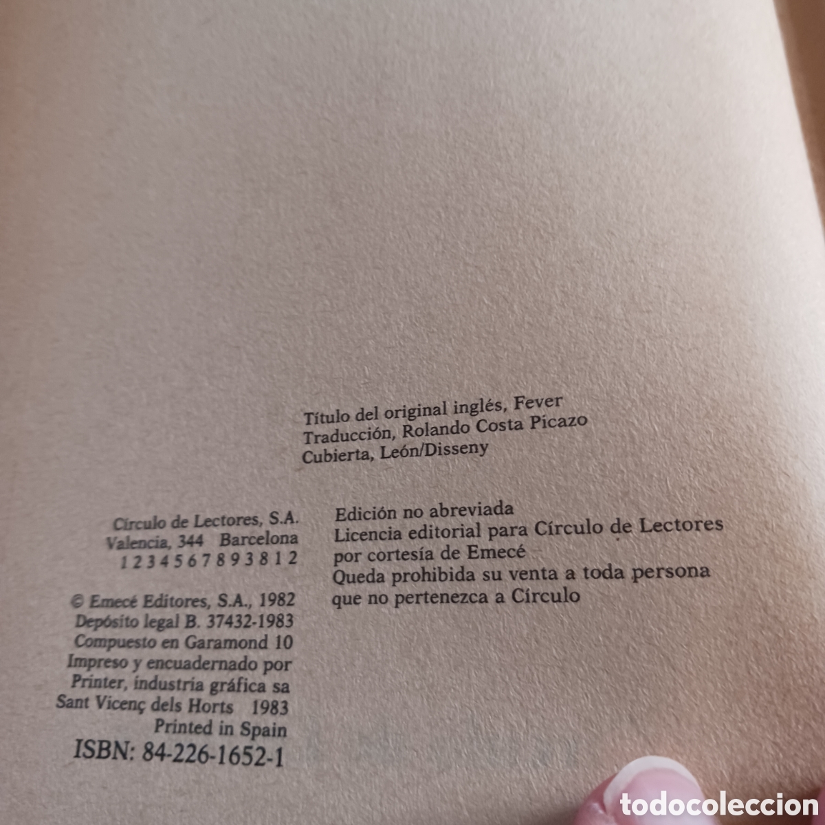 Libros de segunda mano: Fiebre de Robin Cook - Foto 3
