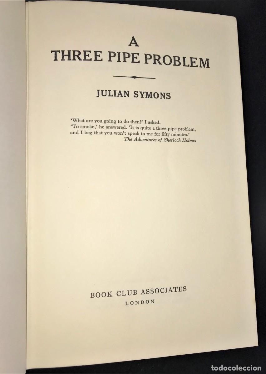 Libros de segunda mano: A Three Pipe Problem de Julian Symons - Foto 2