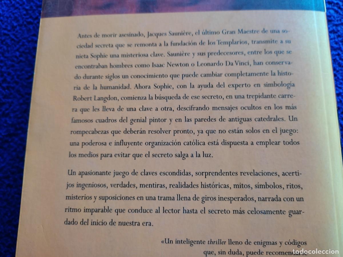 Libros de segunda mano: El C&oacute;digo da Vinci Dan Brown Ediciones Urano 2012 - Foto 5