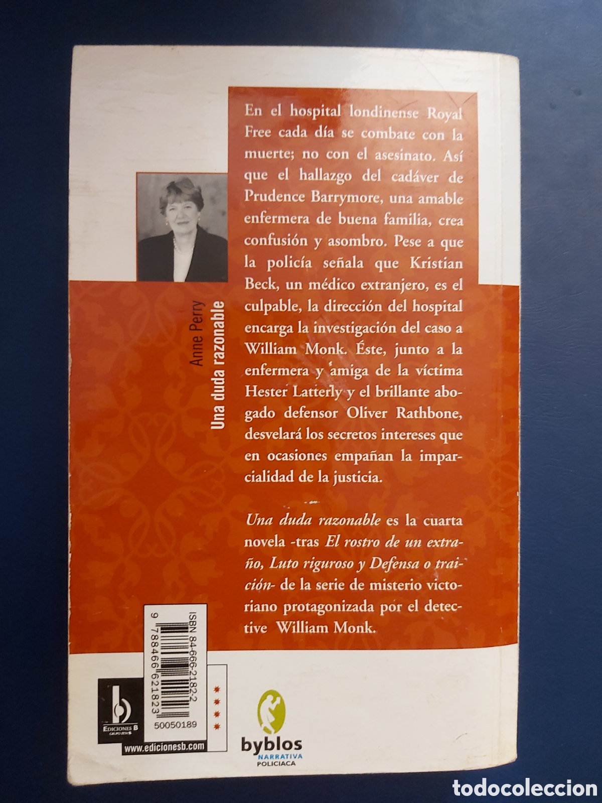 Libros de segunda mano: UNA DUDA RAZONABLE # ANNE PERRY # E. BYBLOS # 2005 - Foto 6