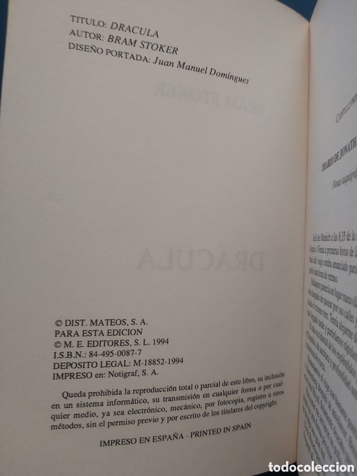 Libros de segunda mano: DRACULA # B. STOKER # E. M.E # 1994 - Foto 4