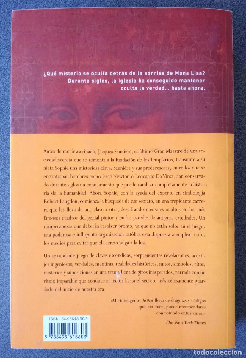 Libros de segunda mano: El C&oacute;digo Da Vinci Dan Brown - Foto 5