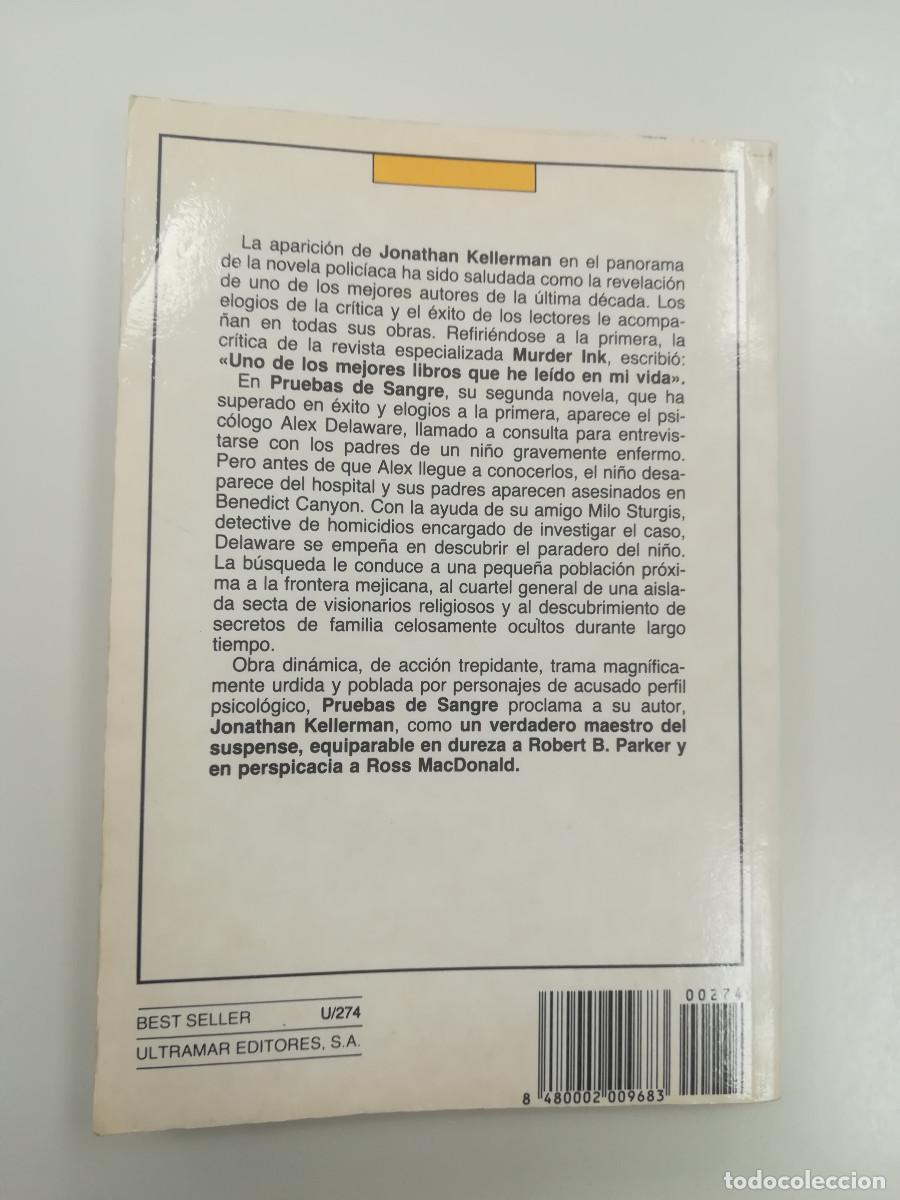Libros de segunda mano: Pruebas de sangre (Jonathan Kellerman) - Utramar - Foto 2