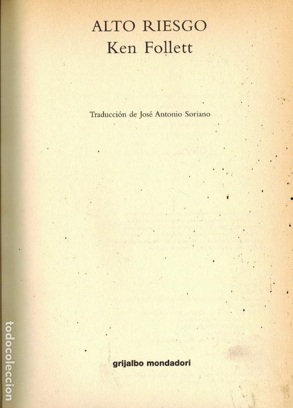 Libros de segunda mano: ALTO RIESGO - Foto 1