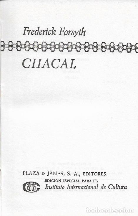 Libros de segunda mano: Chacal - Forsyth, Frederick - Foto 1