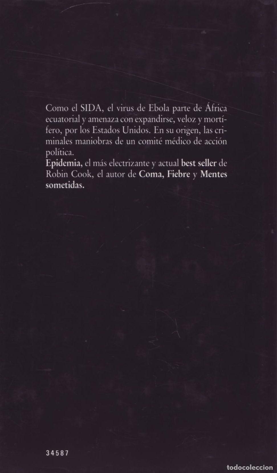Libros de segunda mano: Epidemia - Cook, Robin - Foto 3