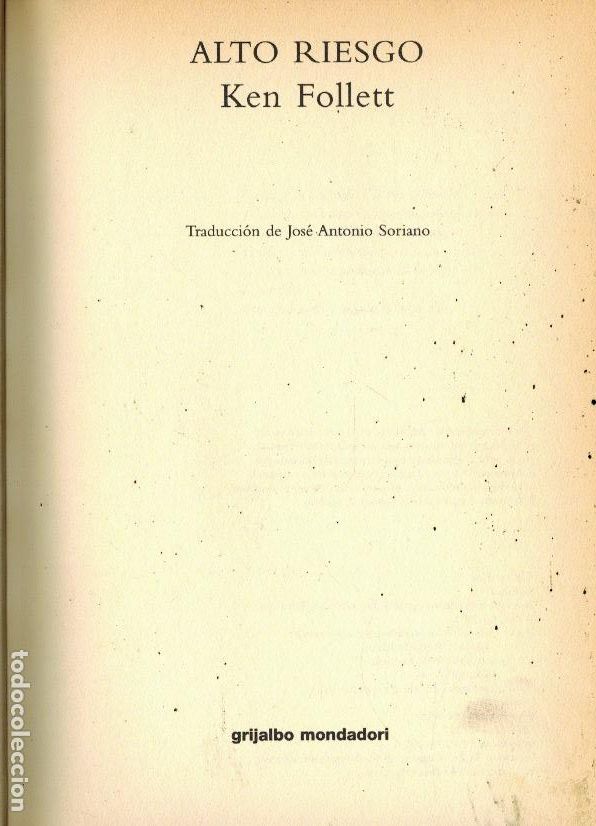 Libros de segunda mano: ALTO RIESGO - Foto 1