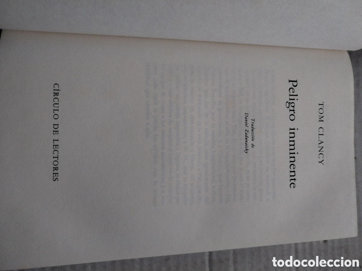 Libros de segunda mano: PELIGRO INMINENTE/TOM CLANCY - Foto 2