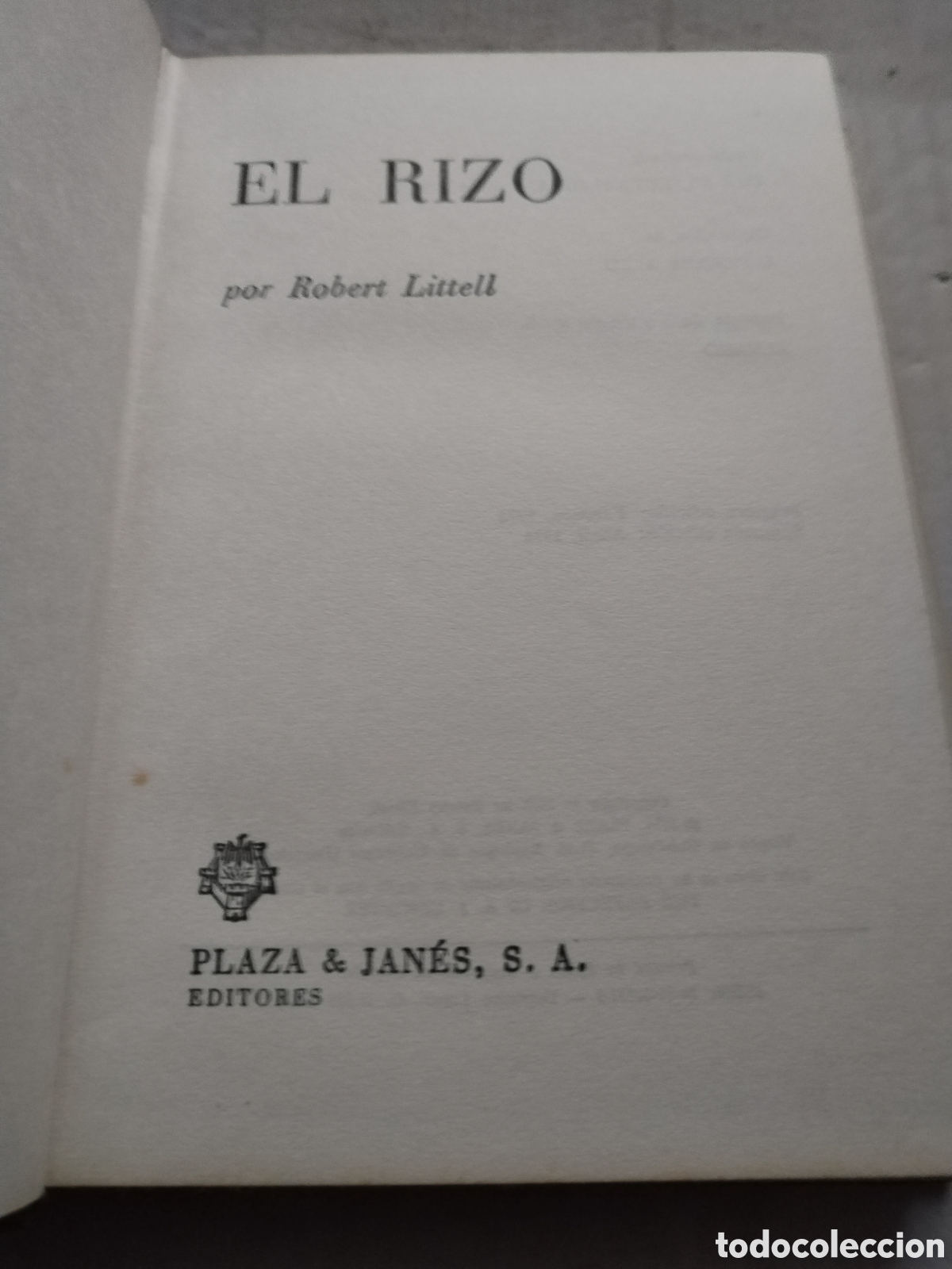 Libros de segunda mano: EL RIZO/ROBERT LITTELL - Foto 2