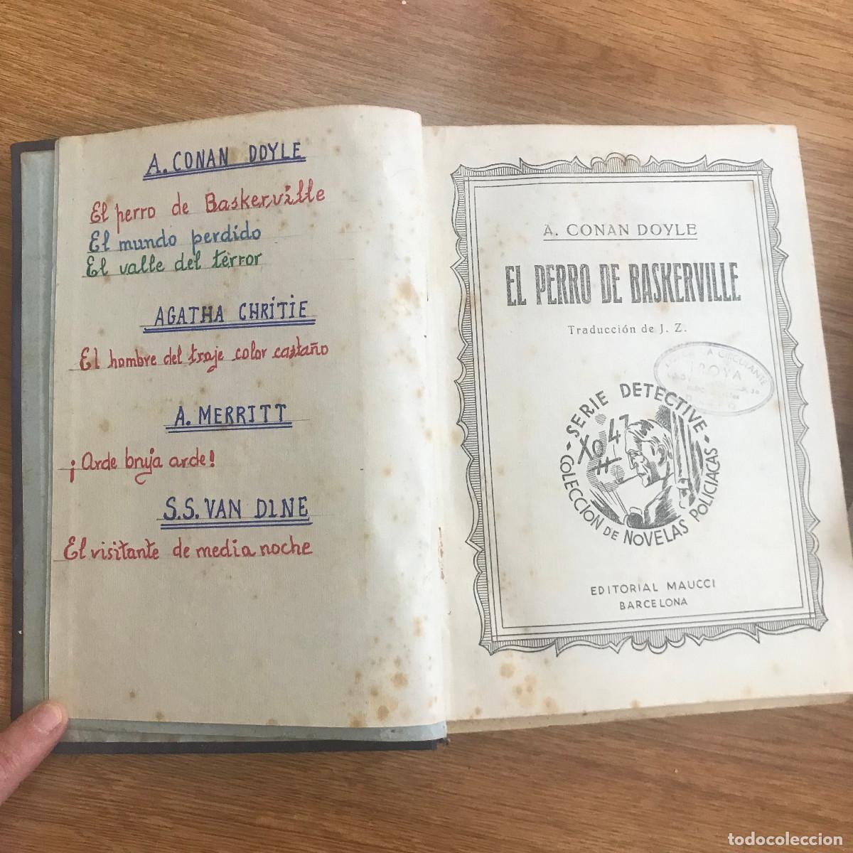 Libros de segunda mano: TOMO ENCUADERNADO CON 6 NOVELAS POLIC&Iacute;ACAS Y DE MISTERIO, CONAN DOYLE, AGATHA CHRISTIE