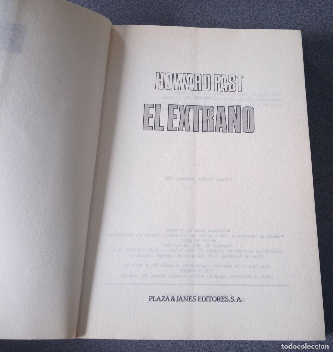 Libros de segunda mano: El Extra&ntilde;o Howard Fast - Foto 3