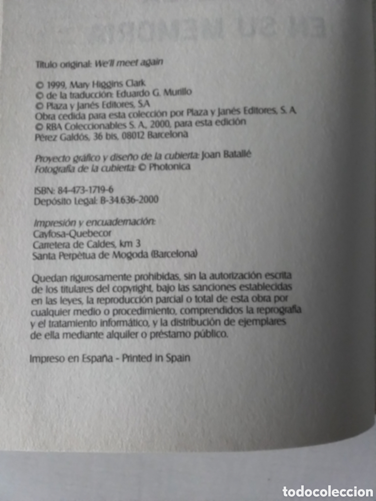 Libros de segunda mano: Libro Mary Higgins Clark - Foto 3