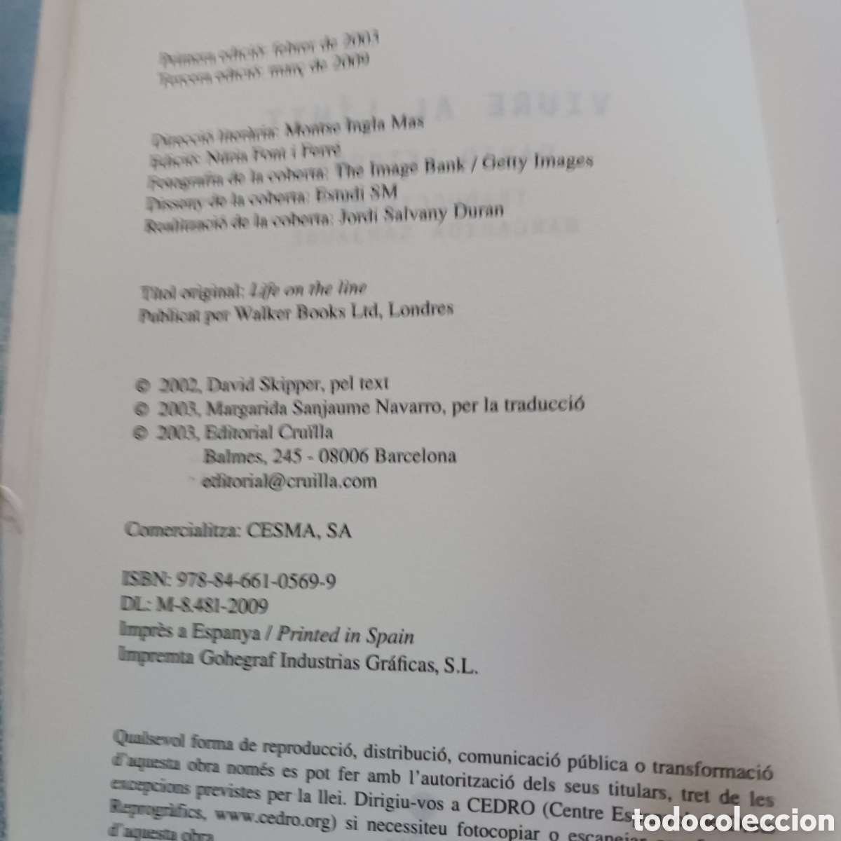 Libros de segunda mano: Viure al limit de,David Skipper - Foto 3