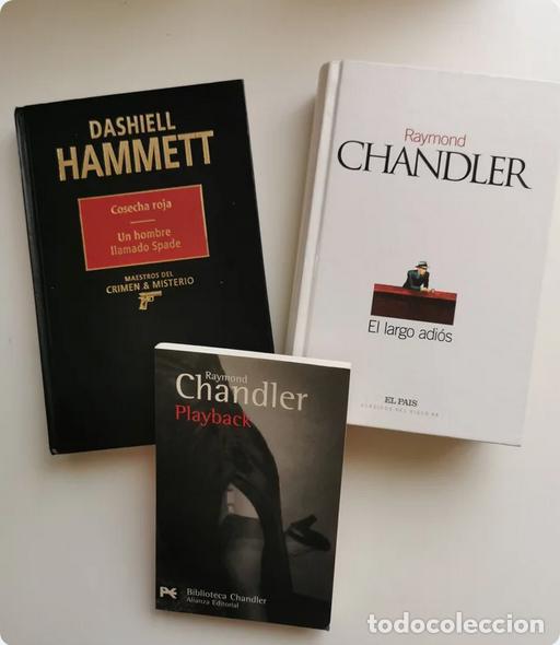 Libros de segunda mano: RAYMOND CHANDLER, EL LARGO ADIOS -PLAYBACK /DASHIELL HAMMETT, COSECHA ROJA UN HOMBRE LLAMADO SPADE