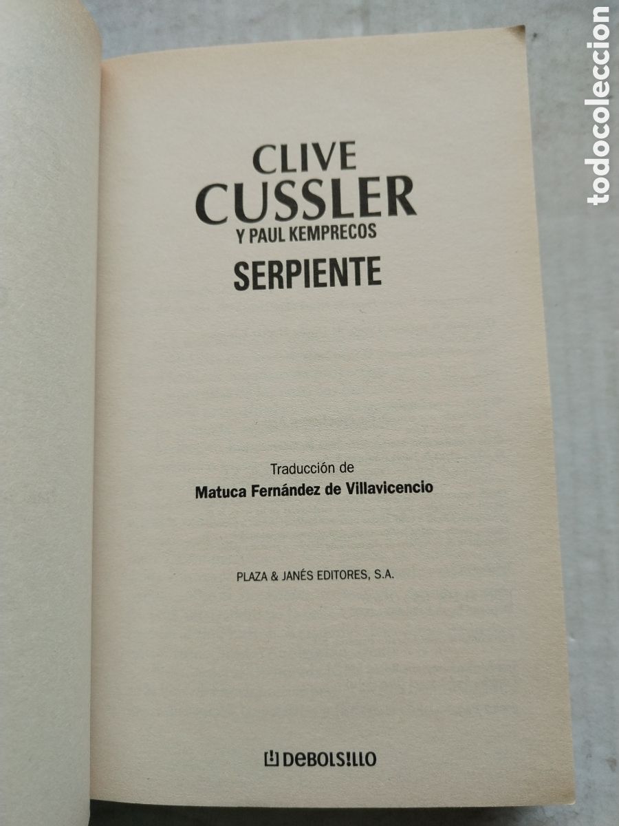 Libros de segunda mano: SERPIENTE/CLIVE CUSSLER - Foto 2