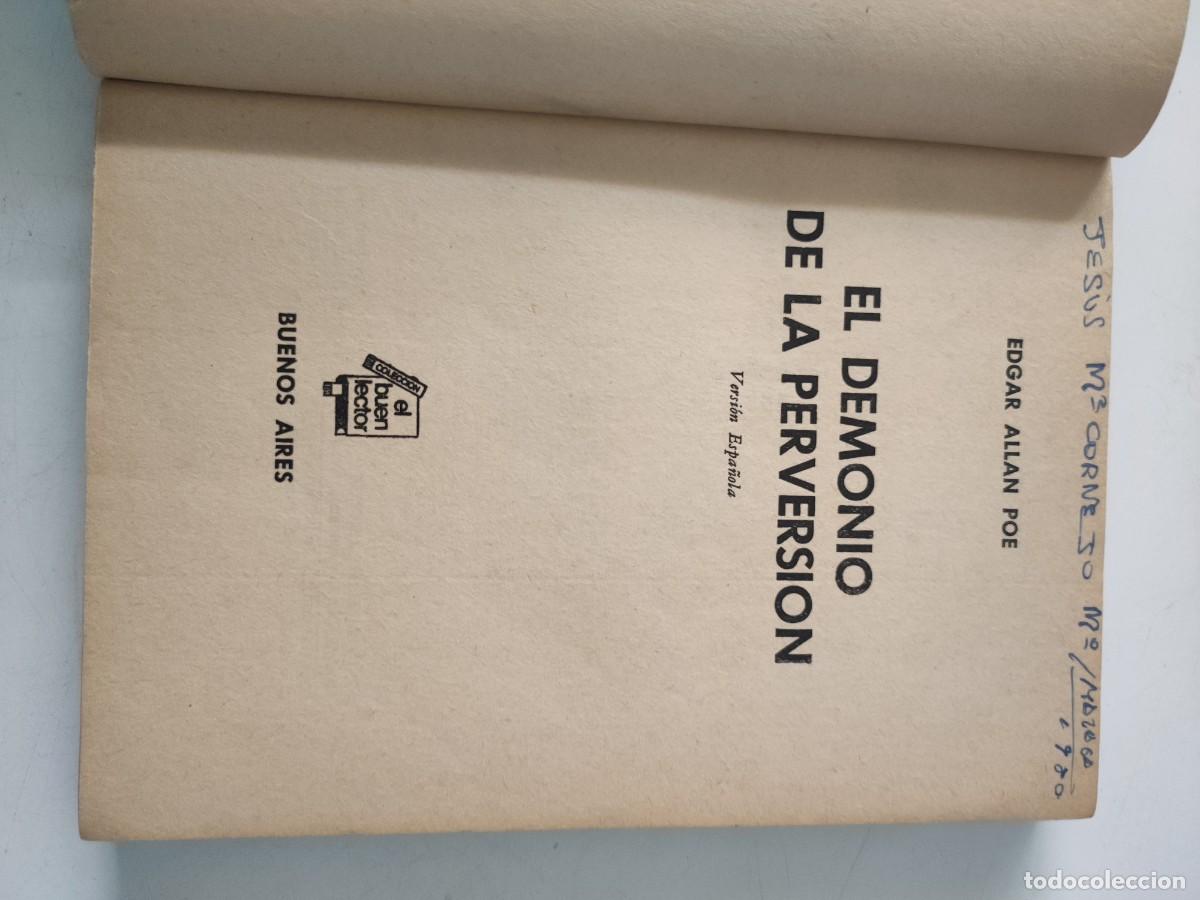 Libros de segunda mano: El demonio de la perversi&oacute;n. Edgar Allan Poe. - Foto 3