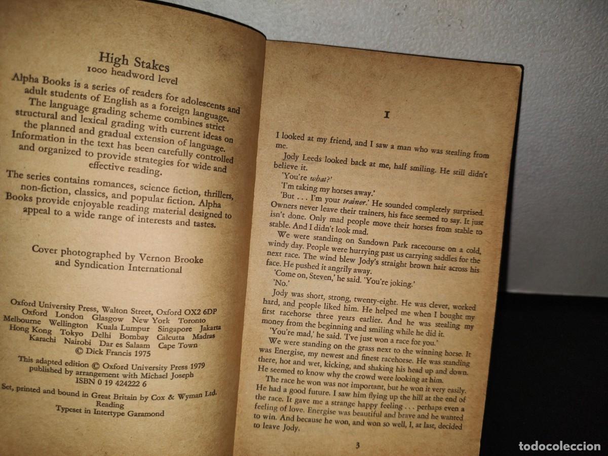 Libros de segunda mano: 103- HIGH STAKES - DICK FRANCIS - 1979 - Foto 4