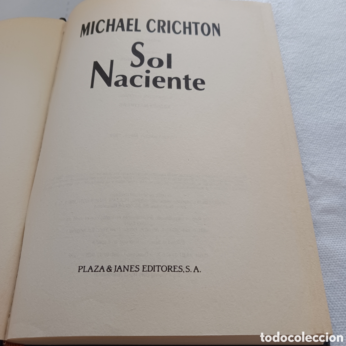 Libros de segunda mano: Sol naciente de Michael Crichton - Foto 2