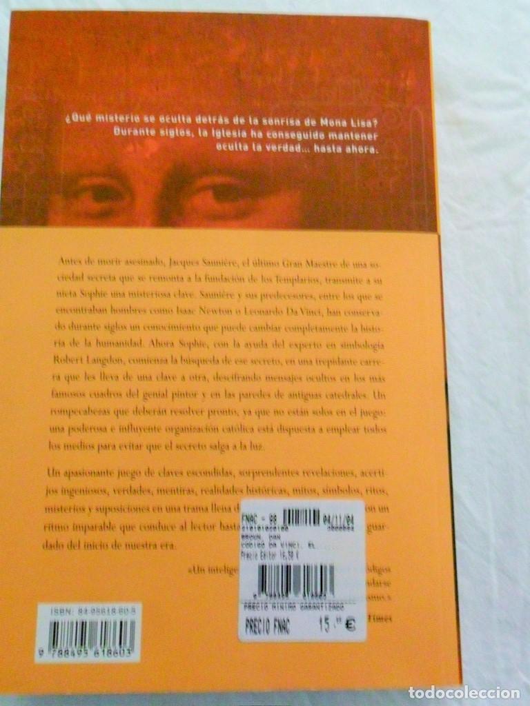 Libros de segunda mano: LIBRO E21 * EL CODIGO DA VINCI, DAN BROWN, UMBRIEL EDICION 2004 - Foto 2