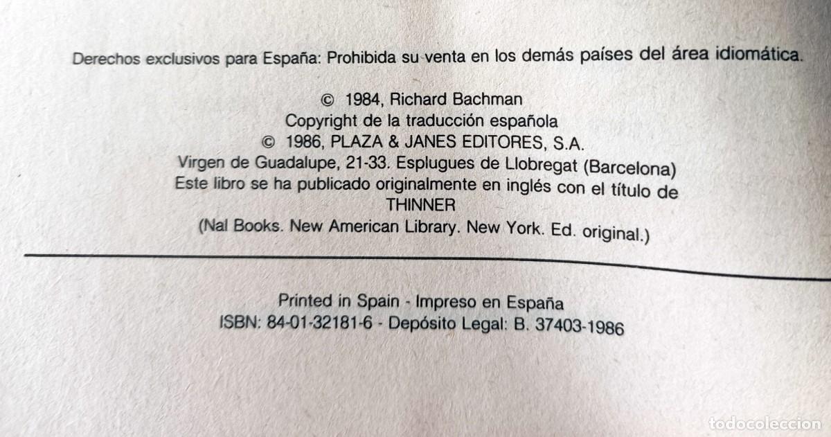 Libros de segunda mano: LIBRO MALEFICIO DE STEPHEN KING (RICHARD BACHMAN) - Foto 3