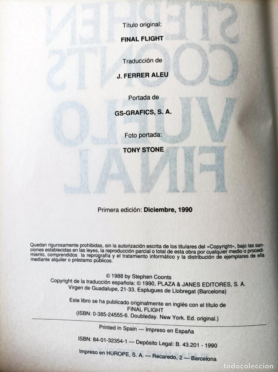Libros de segunda mano: LIBRO VUELO FINAL DE STEPHEN COONTS - Foto 3