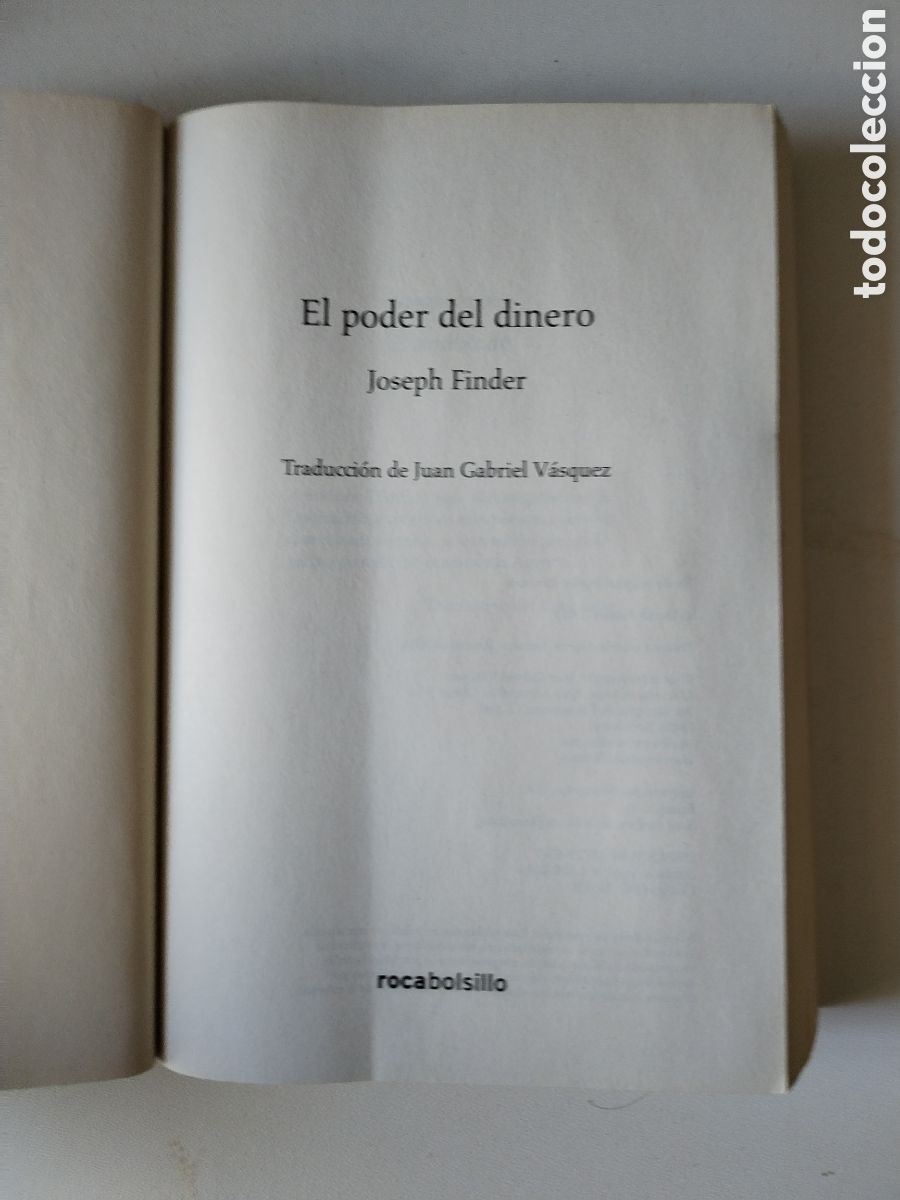 Libros de segunda mano: EL PODER DEL DINERO/JOSEPH FINDER - Foto 2