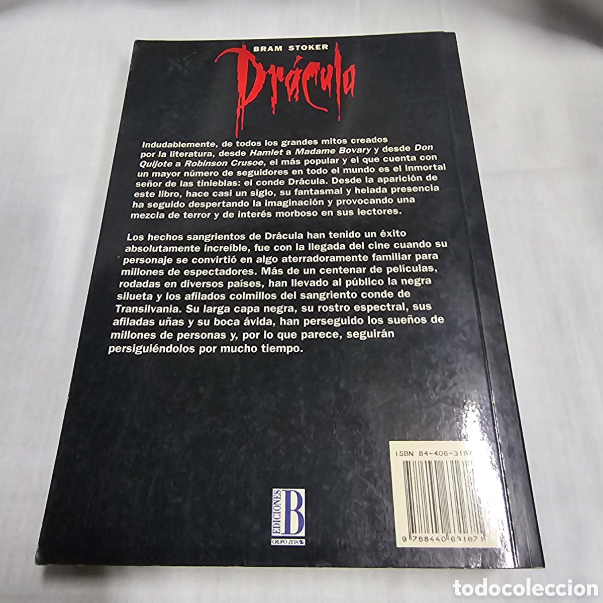 Libros de segunda mano: BRAM STOKER. DRACULA. EDICIONES B - Foto 2