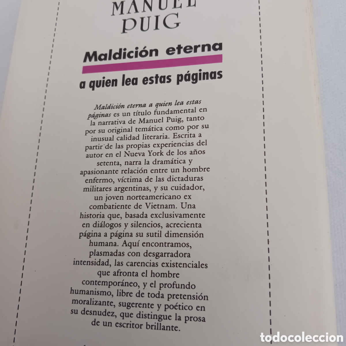 Libros de segunda mano: Maldici&oacute;n eterna de Manuel Puig - Foto 3