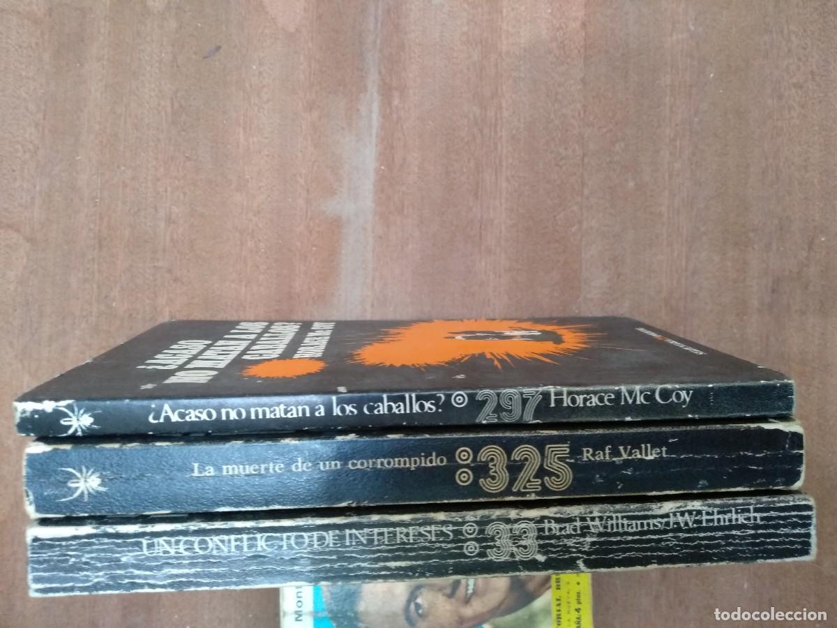 Libros de segunda mano: LOTE 3 novelas serie negra policial n&ordm; 33 un conflicto de intereses 325 la muerte de un corrom