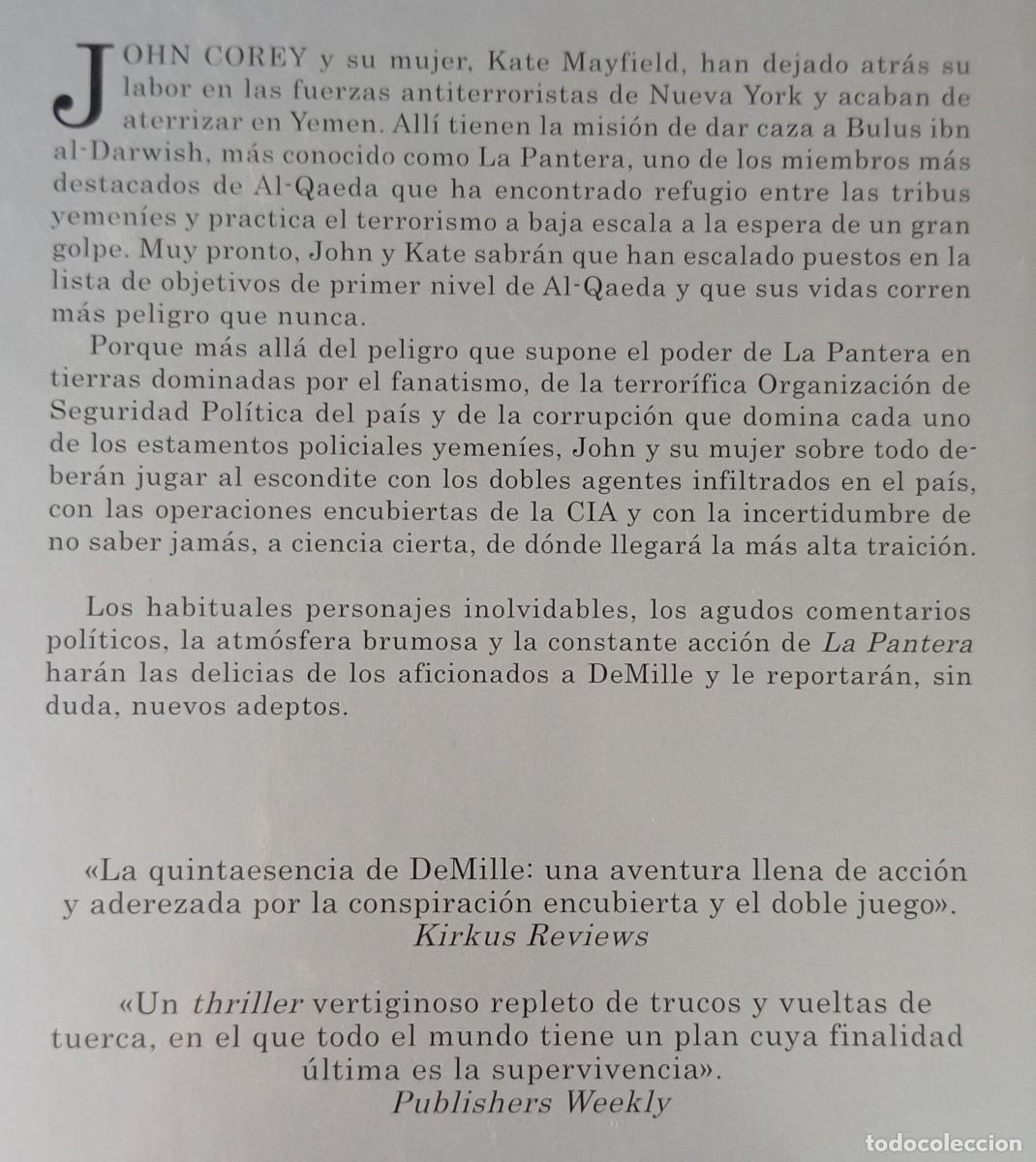 Libros de segunda mano: LA PANTERA - NELSON DEMILLE - Foto 2
