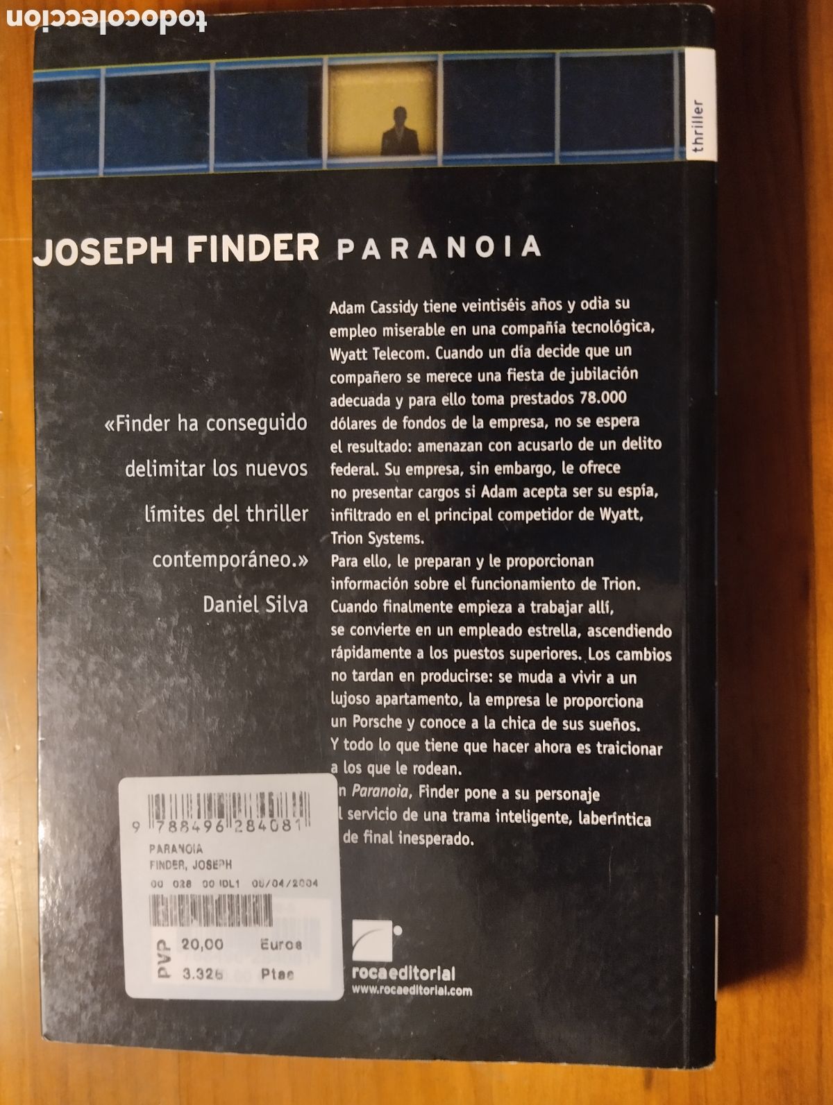 Libros de segunda mano: Paranoia, Joseph Finder - Foto 2