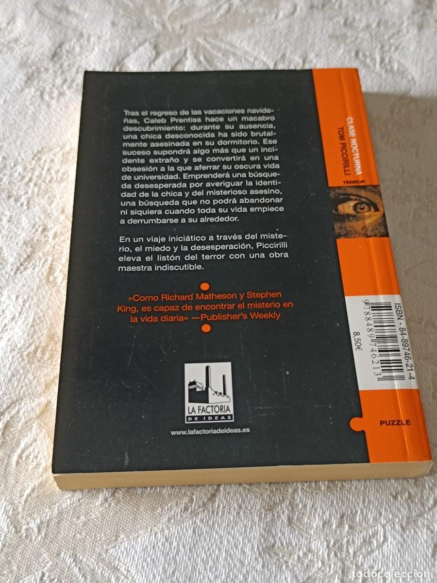 Libros de segunda mano: Clase Nocturna de Tom Piccirilli - Foto 2