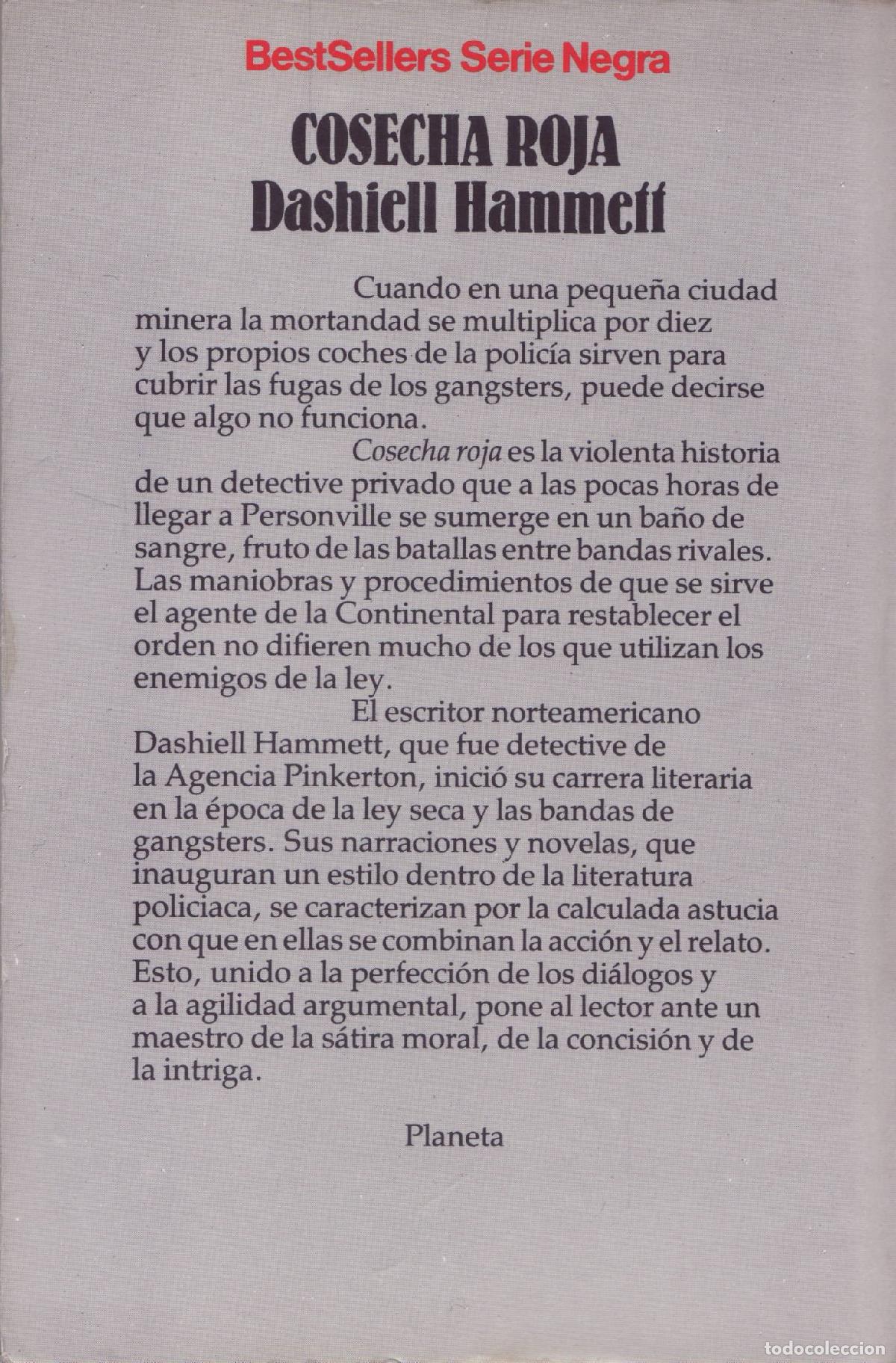 Libros de segunda mano: Cosecha roja - Hammeff, Dashiell - Foto 3