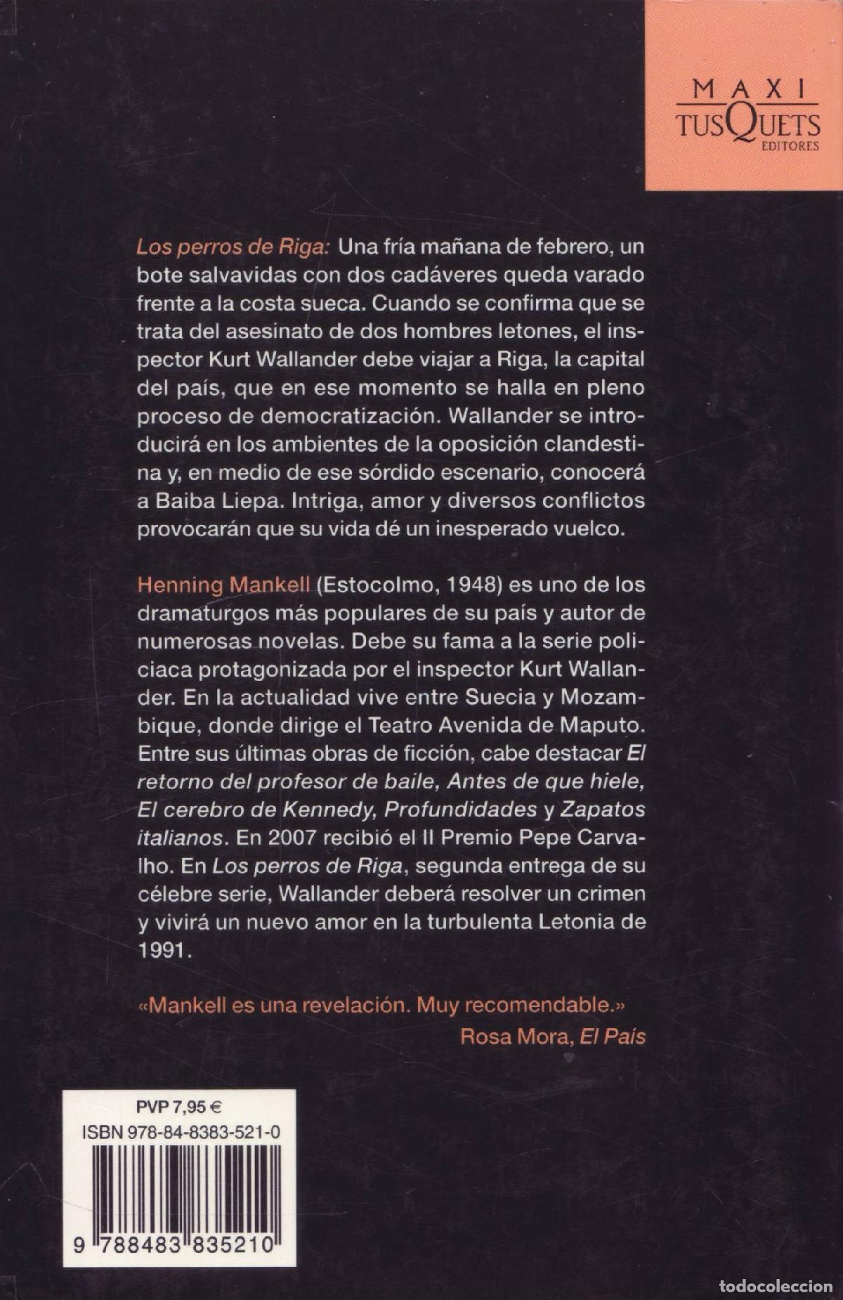 Libros de segunda mano: Los perros de Riga - Mankell, Henning - Foto 2